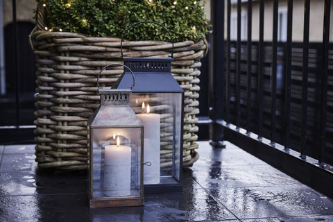 Signe lantern H38.5 cm. black