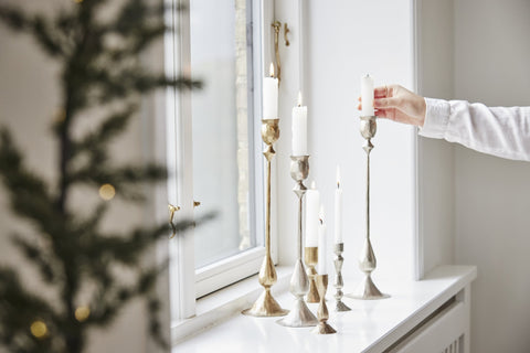 Ingrid candlestick H33.5 cm. silver