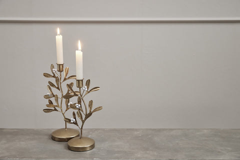 Missia candlestick H25 cm. light gold