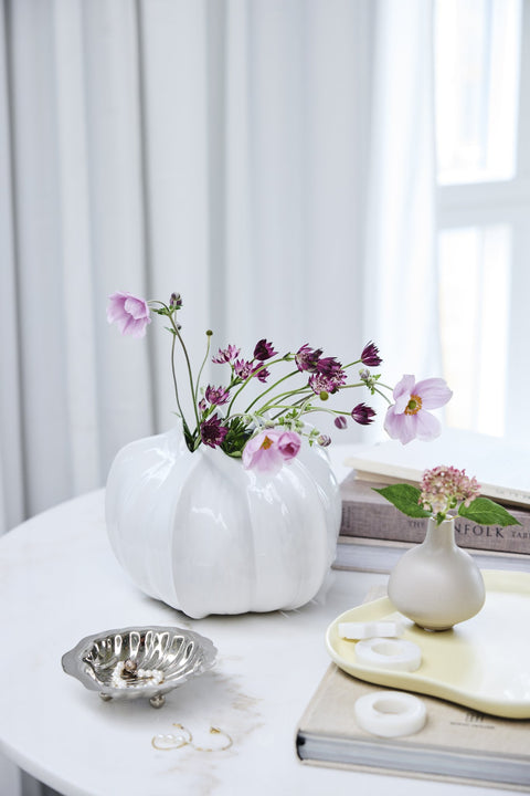 Helene vase H9 cm. linen