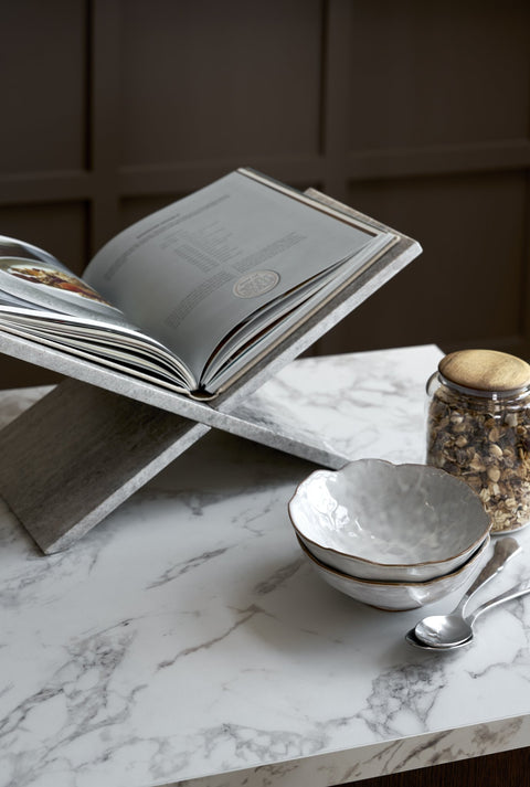 Elivinne magazine holder dark linen marble