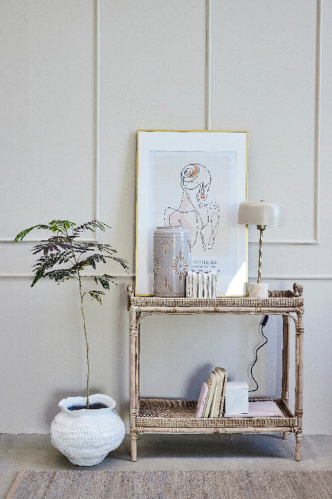 Marlille lantern white ceramics H16.5 w17 cm