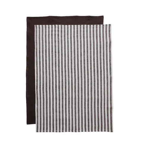 Estrille 2 pcs. tea towel 70x50 cm. brown