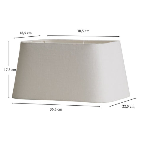 Rustic Linen shade white 36.5x22.5 cm.
