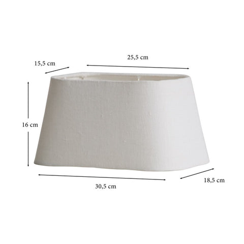 Rustic Linen shade white 30.5x18.5 cm.