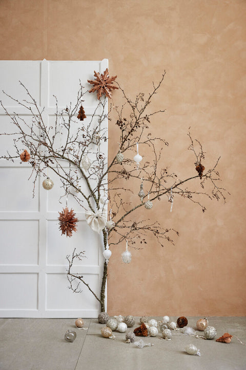 Glossia decoration white/ glass H21.5 cm