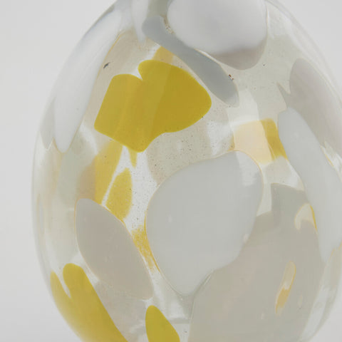 Murisa Mouth Blown Glass Egg H15 cm. White