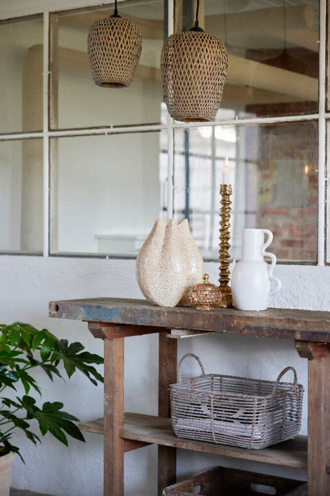 Valona vase H30cm. linen stoneware