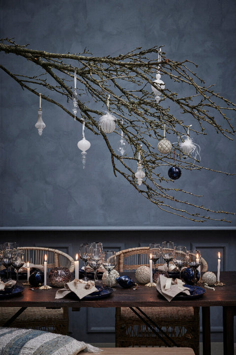 Glossia decoration white/ glass H21.5 cm