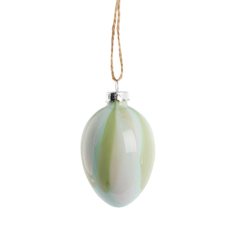 Filla Glass Egg ornament H7 cm. green