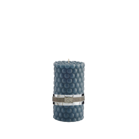 Dotsie pillar candle H12.5 cm. blue