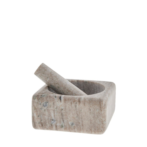 Elina morter H6.5 cm. dark linen