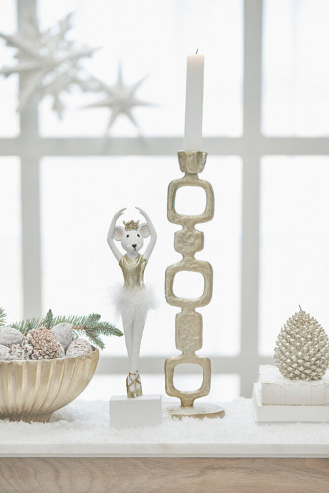 Salinna Ballerina Mouse H32.5 cm. white