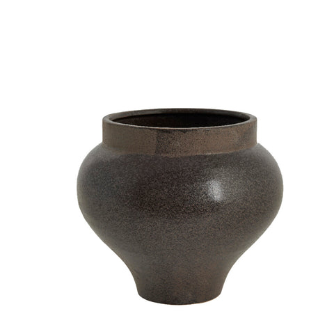 Hilla flower pot H18.5 cm. brown