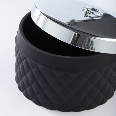 Portia jar H9 cm. black