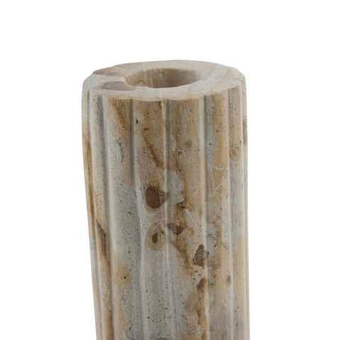 Eliana candlestick 12.5x4.5 cm. linen marble