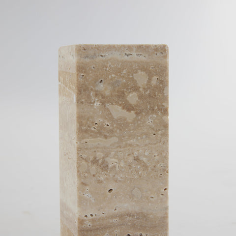 Travina candlestick H10cm. linen