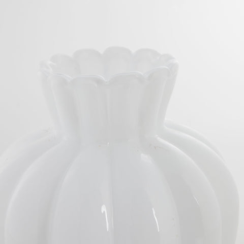 Verity vase white glass H28 cm