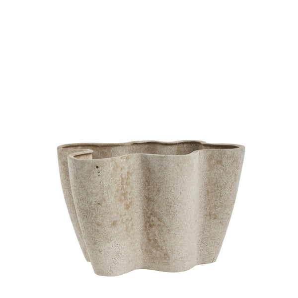 Valina flower pot H21cm. linen stoneware – Lene Bjerre Design INT