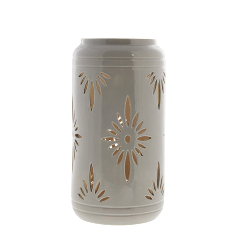 Hilde lantern linen ceramics H39 cm