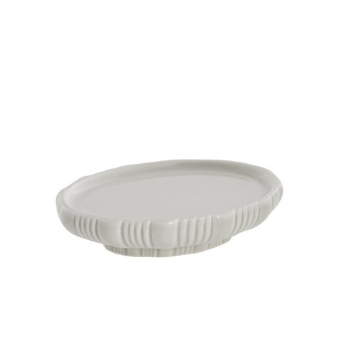 Lily soap dish camel ceramics H3 cm