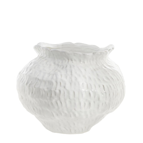 Marlia vase white ceramics H31 cm