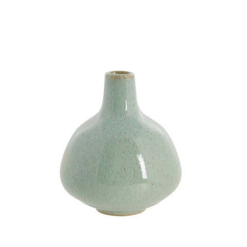 Helene vase sage green ceramics H9 cm