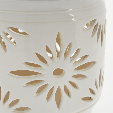 Hilde lantern white ceramics H25 cm