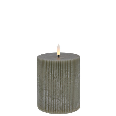 Lillia  LED candle  H12 cm. sage green