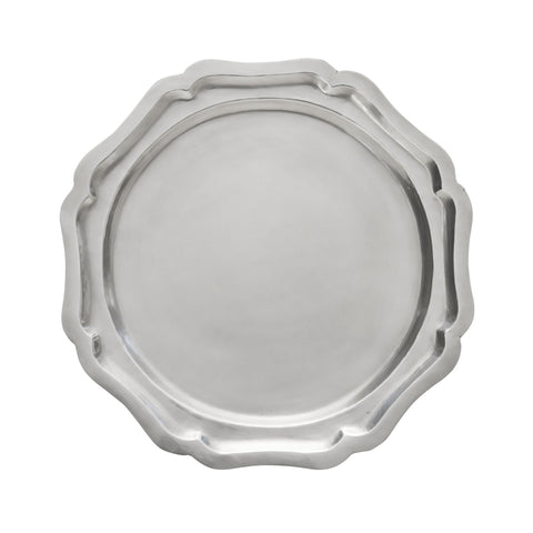 Philine  charger plate H2 cm. silver