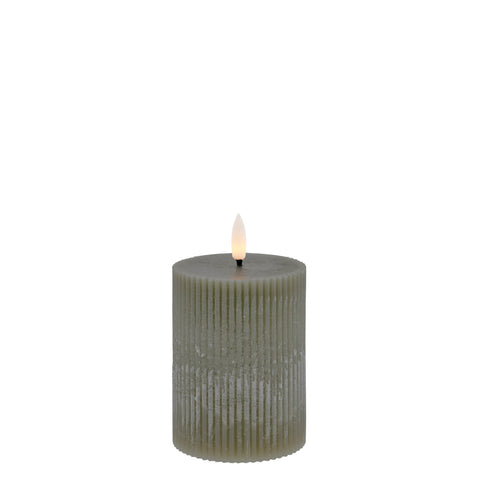 Lillia  LED candle  H10 cm. sage green