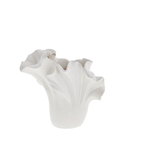 Isolinia  vase H21.6 cm. white