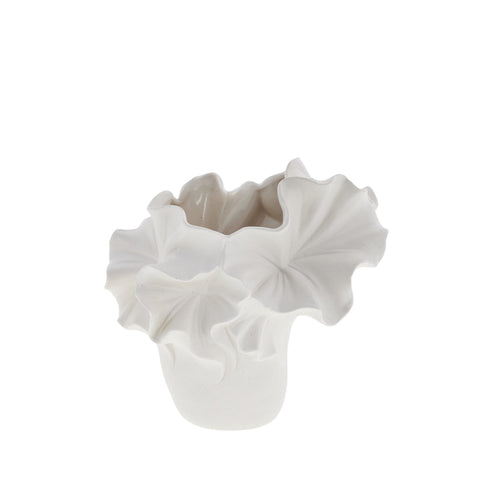 Isolinia  vase H21.6 cm. white