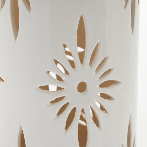 Hilde lantern white ceramics H39 cm