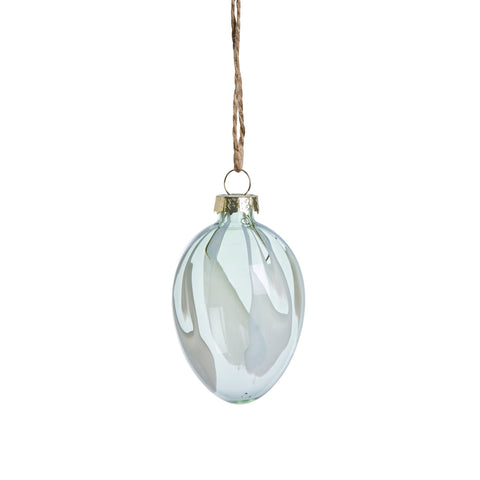 Feven ornament glass 7 cm dusty green
