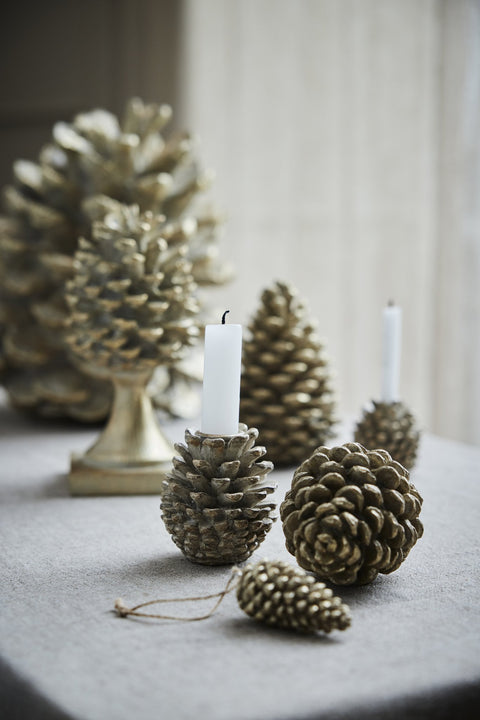 Serafina candlestick light gold 8 cm.