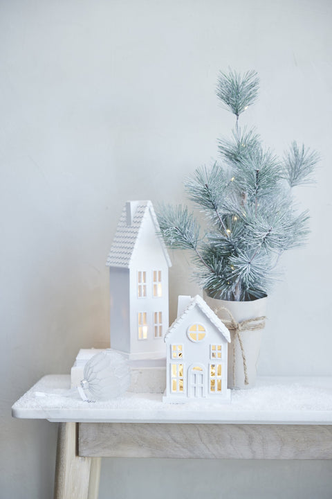 Seholia decoration house H17 cm. white