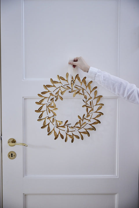 Missia wreath Ø40.5cm. light gold iron