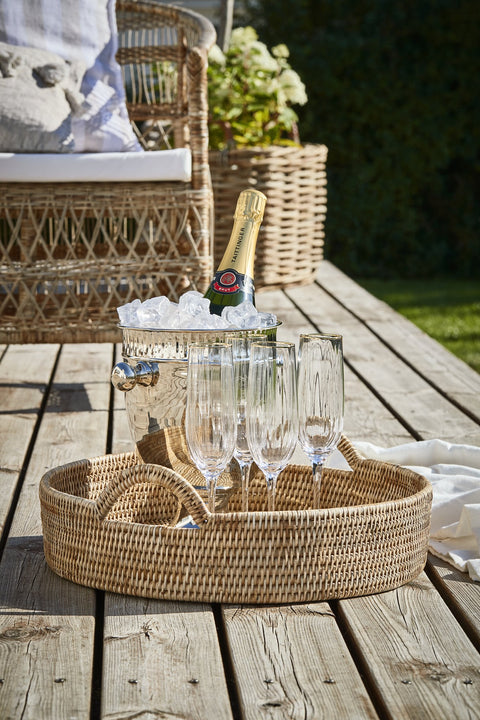 Hilde lantern linen ceramics H39 cm