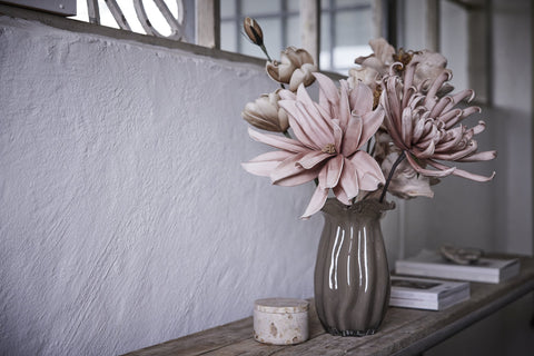 Scarlett vase linen D19 H28