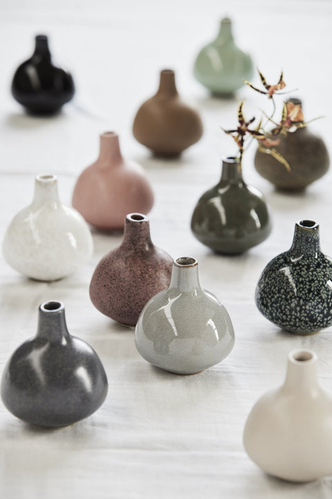 Helene  vase H9 cm. grey