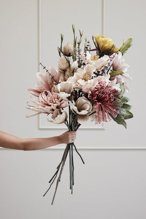 Happia foam flower green H38 cm