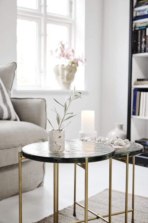 Eliana candlestick 5x10 cm. white marble