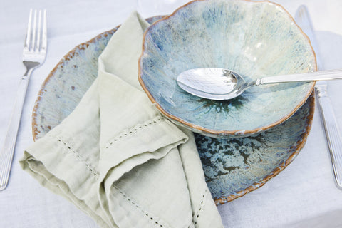 Milla bowl green 17x17 H6