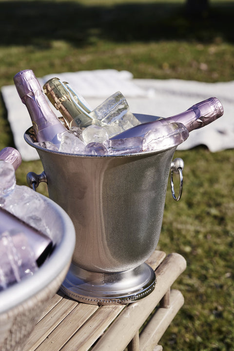 Sigrid wine cooler silver brass H24 cm