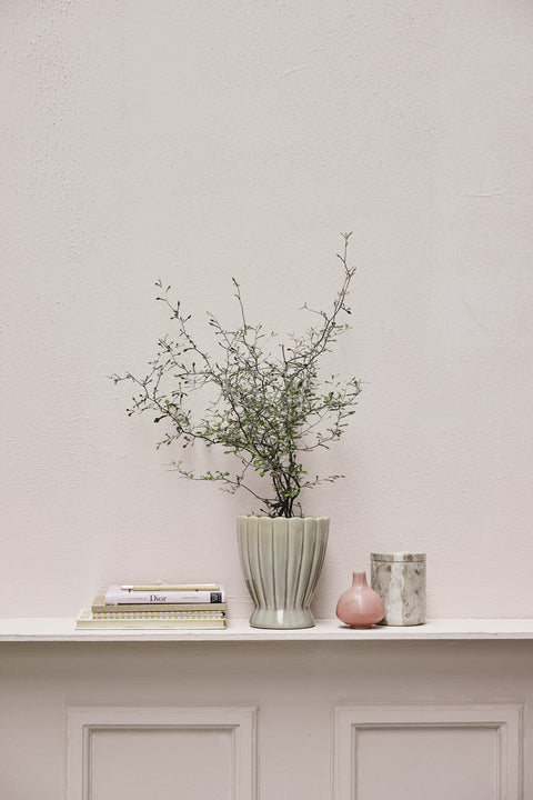 Helene vase rose dust ceramics H9 cm