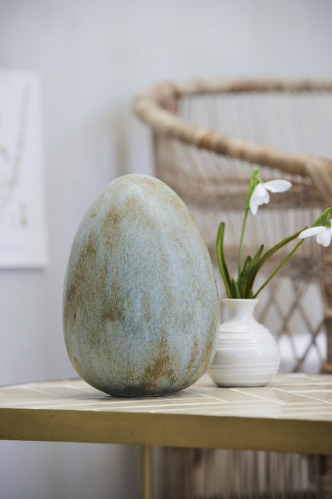 Dehaya decoration egg 15 cm dusty green