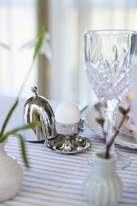 Sigrid egg cup silver brass H10 cm
