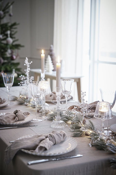 Astalina  candlestick H26.5 cm. clear