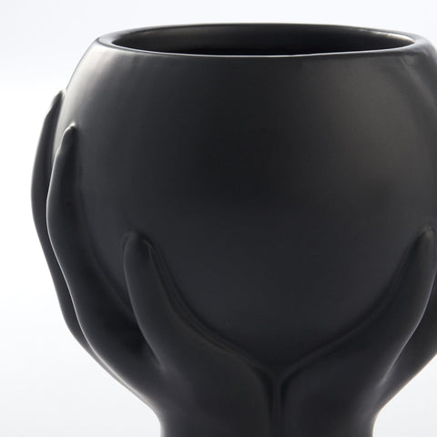 Haniya flower pot H16.5 cm. black